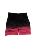 Red Ombré Scrunch Shorts