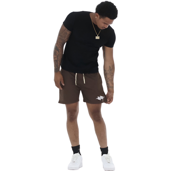 Brown Mesh Shorts