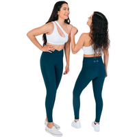 Teal Crossover Leggings